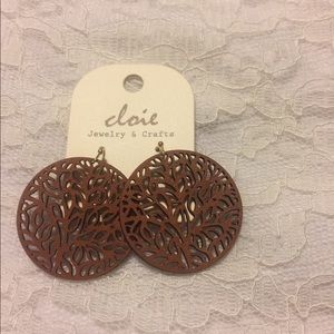Faux leather earrings
